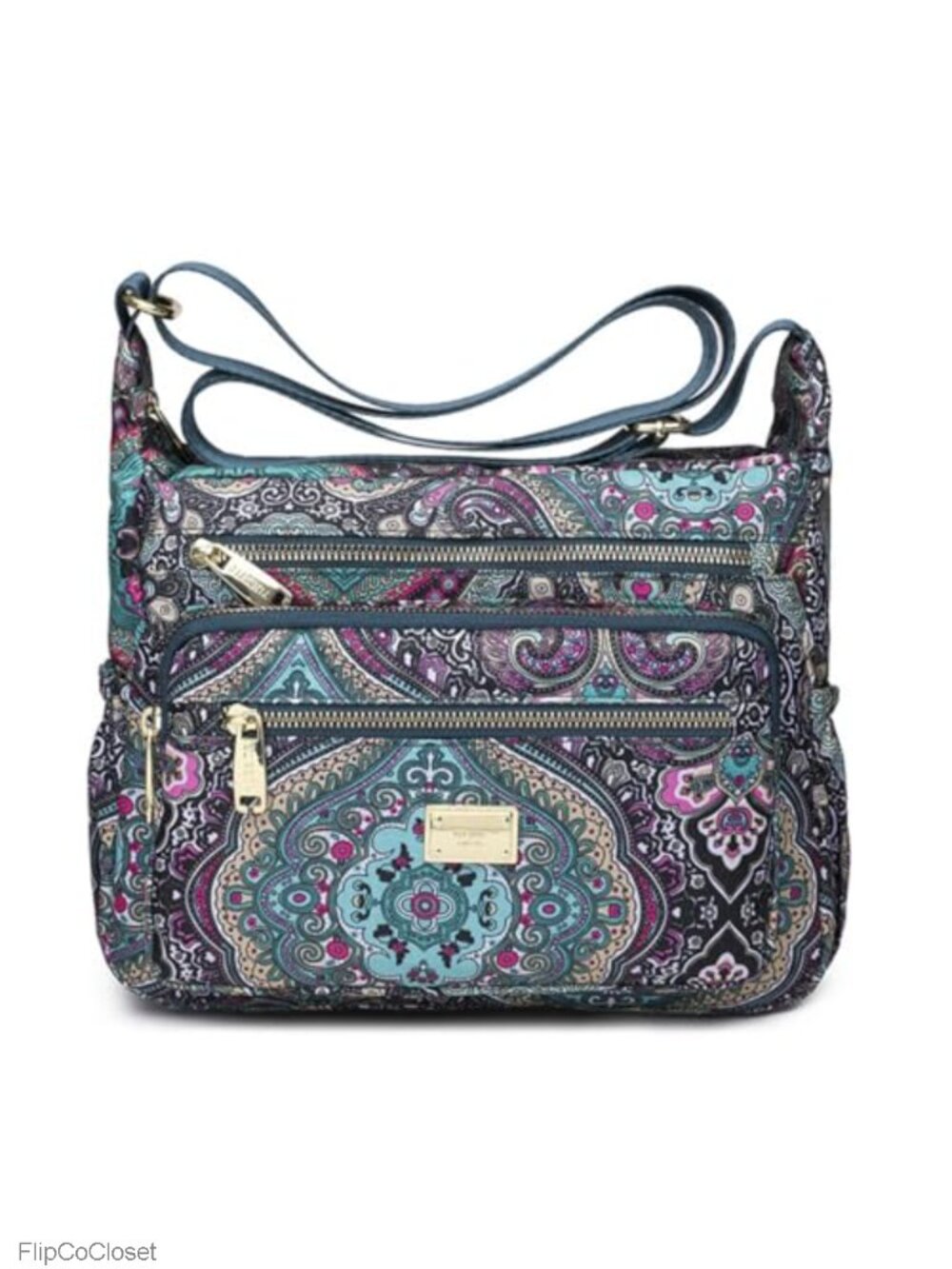 Waterproof Nylon Multi Pocket Crossbody Shoulder Bag Women Travel Purse